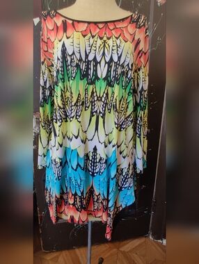 Bianca Nygard Vibrant Multicolor Asymmetrical Women’s Short  Dress